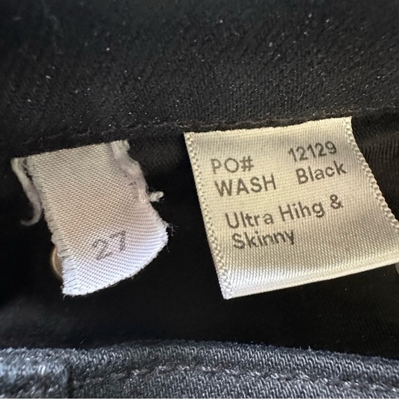 Reformation Jeans Ultra High & Skinny Black Jeans Sz 27 - Picture 6 of 6